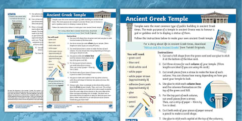 Ancient Greek Temple Labelling Activity and Fact File